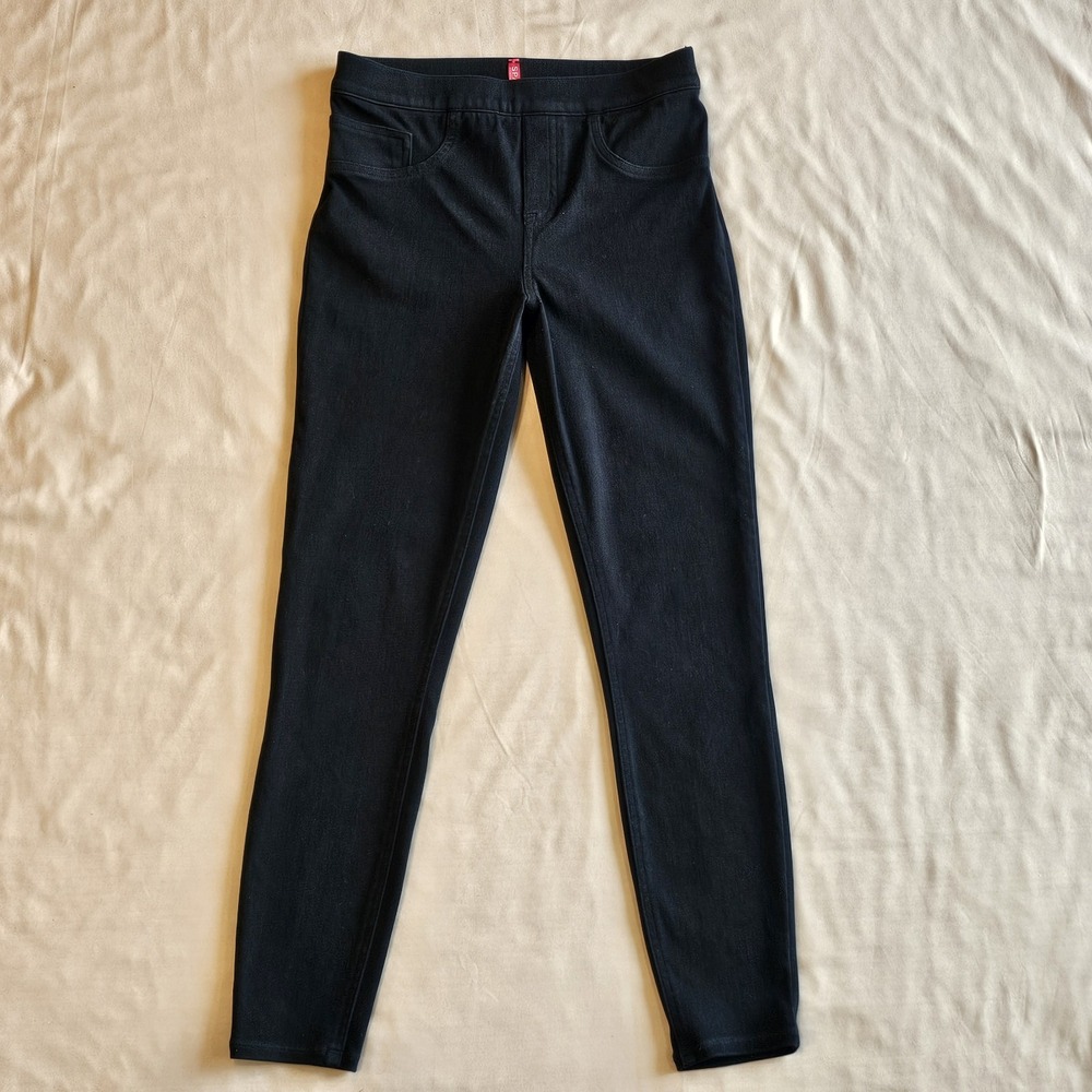 Spanx Jean-Ish Leggings Womens Size S Black Ankle‎ Skinny High Rise Pull On